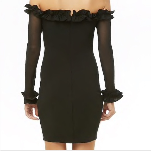 F21 Off Shoulder Ruffle Trim Dress - Picture 3 of 5